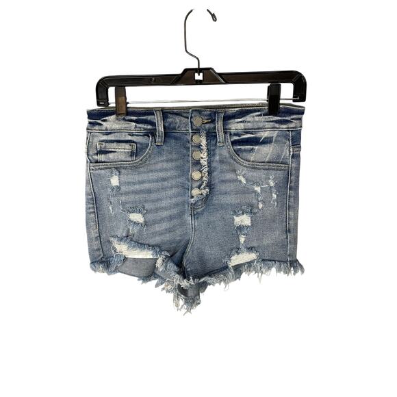 Kancan signature ultra high rise cut-off distressed jean shorts women's size 27 - Picture 1 of 5